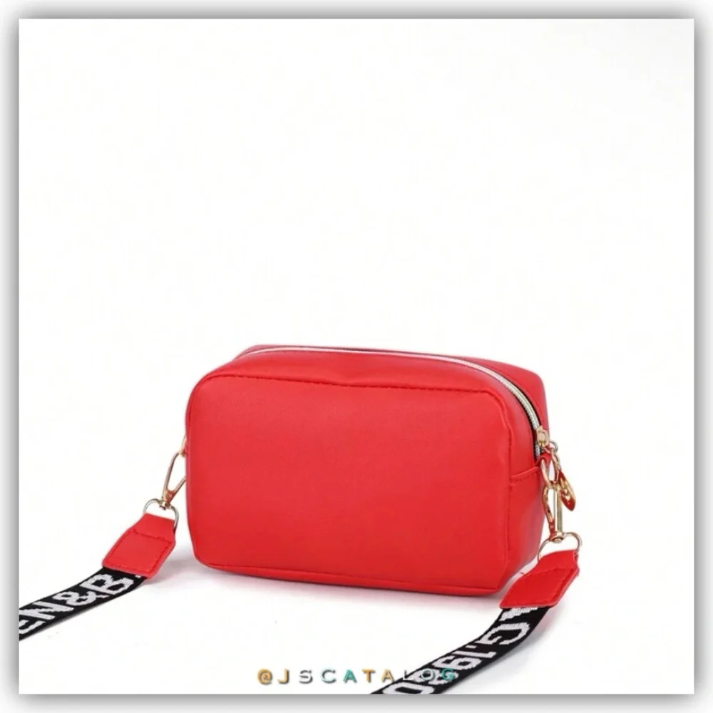 NEW Red Leather Crossbody Purse Bag